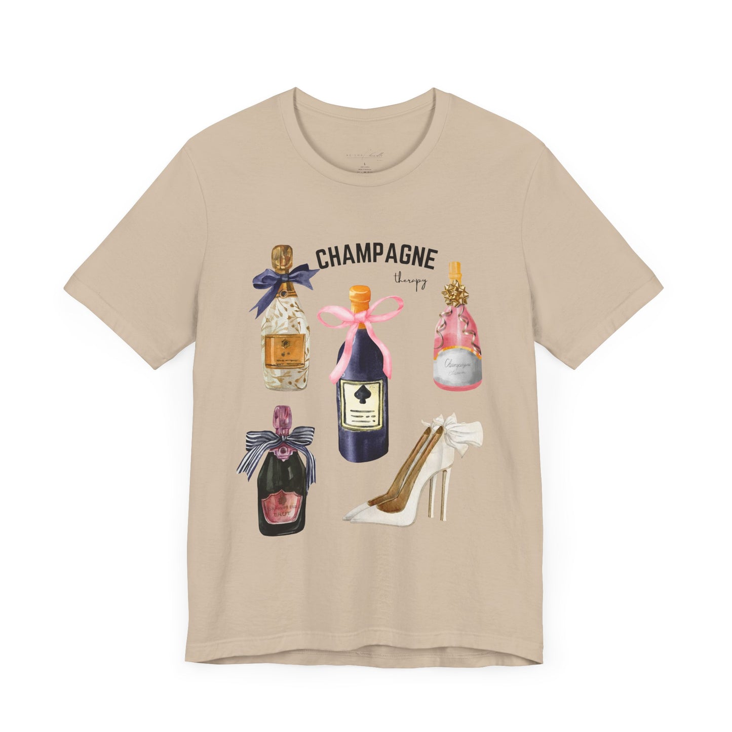 Champagne & cream Heels t-shirt